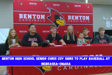 Benton High School senior Chris Coy signs to play baseball at Nebraska-Omaha