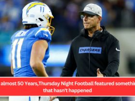 in almost 50 Years,Thursday Night Football featured something that hasn't happened