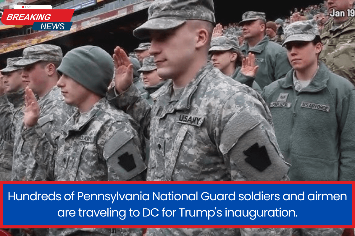 Hundreds of Pennsylvania National Guard soldiers and airmen are traveling to DC for Trump's inauguration.