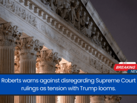 Roberts warns against disregarding Supreme Court rulings as tension with Trump looms.