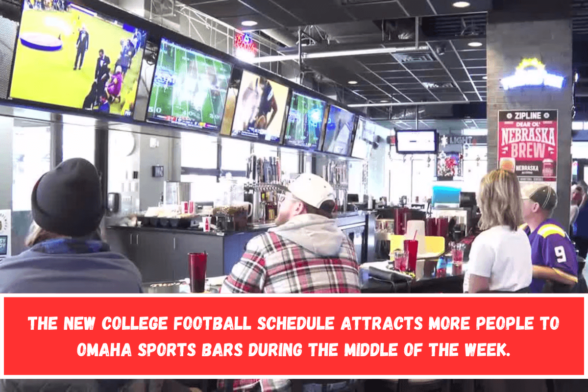 The new college football schedule attracts more people to Omaha sports bars during the middle of the week.