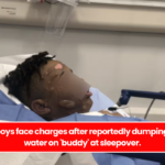 Young boys face charges after reportedly dumping boiling water on 'buddy' at sleepover.