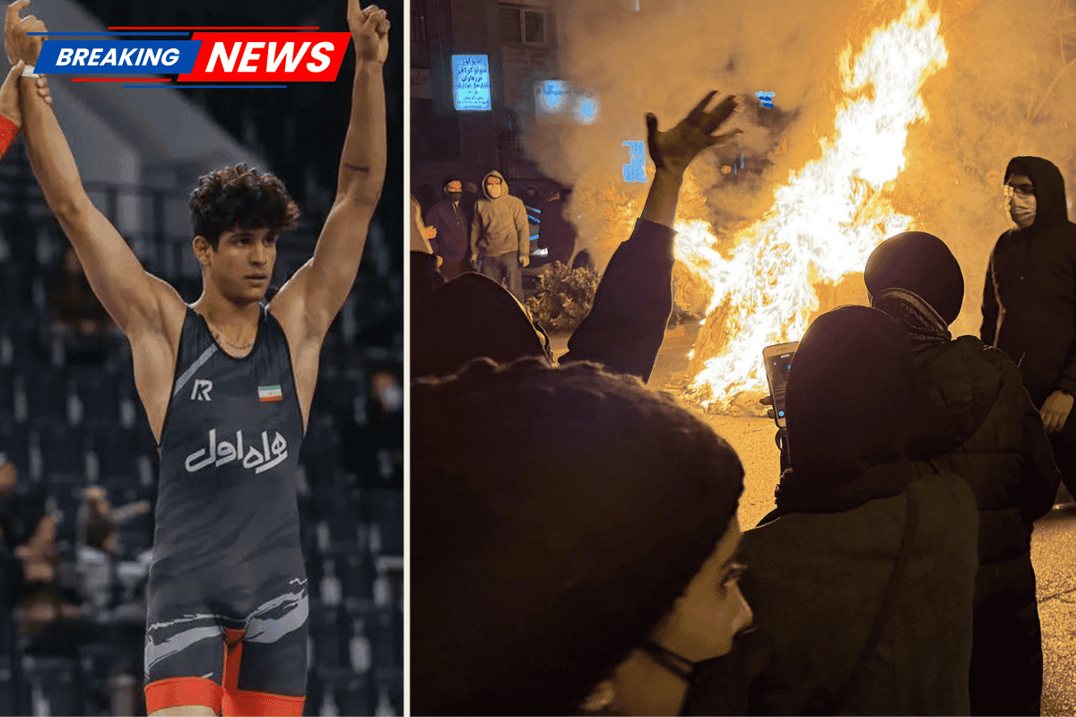 Iran executed 19-year-old champion wrestler Saleh Mohammadi and two others in gruesome public hangings